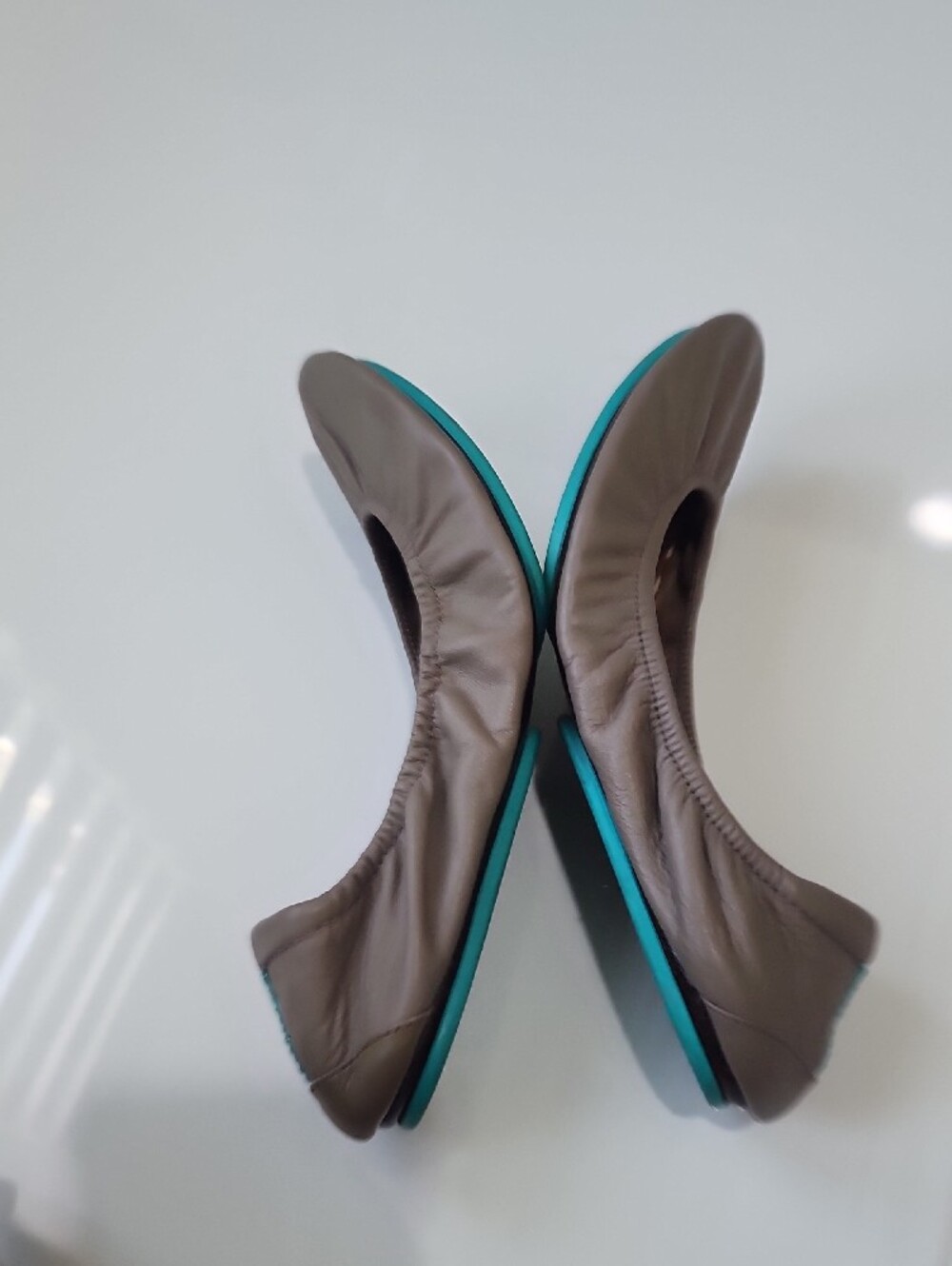 Tieks Taupe Leather Ballet Flats - Picture 12 of 14